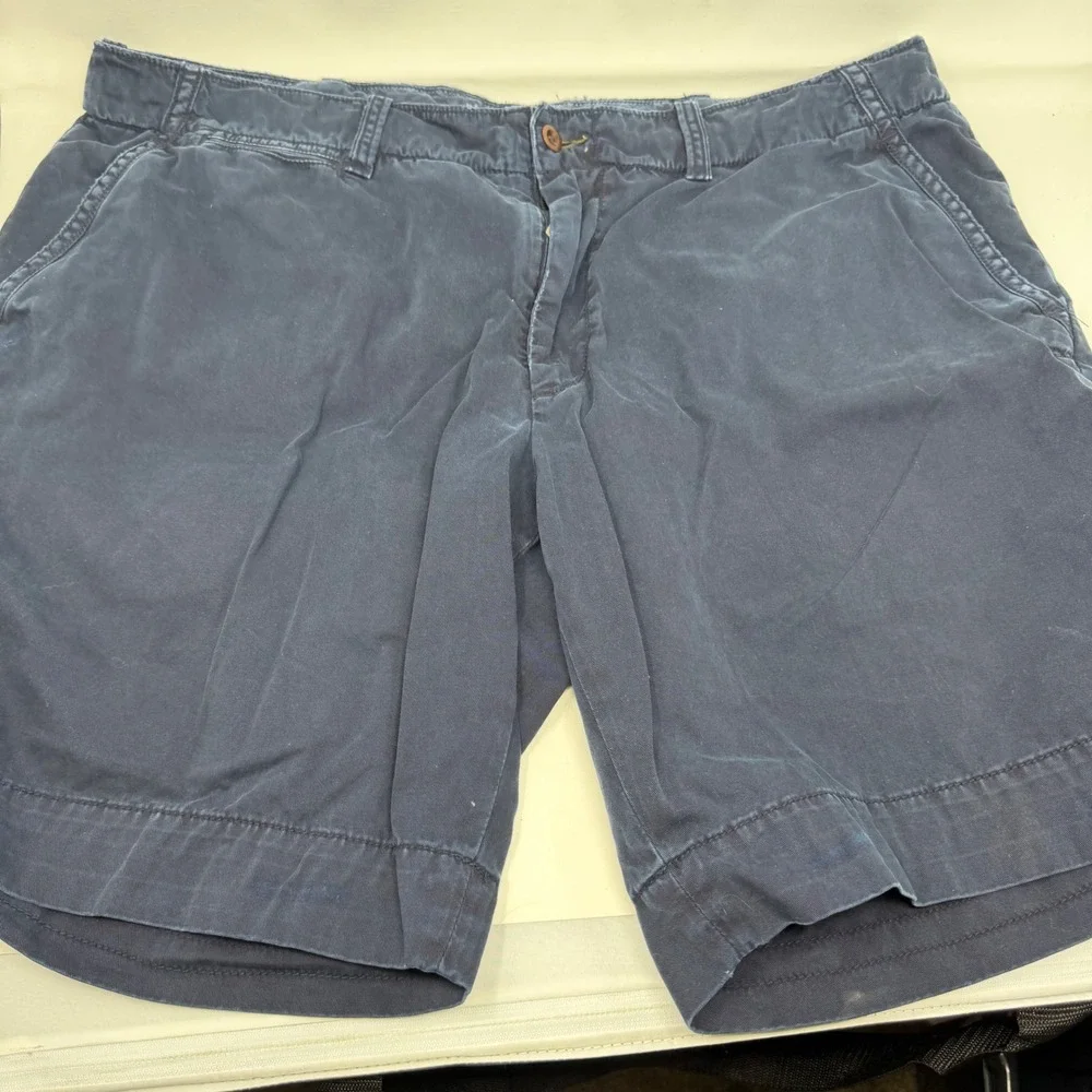 Polo Ralph Lauren Mens Navy Blue Cotton Chino Shorts Size‎ 42 Pony Logo 9 Inseam